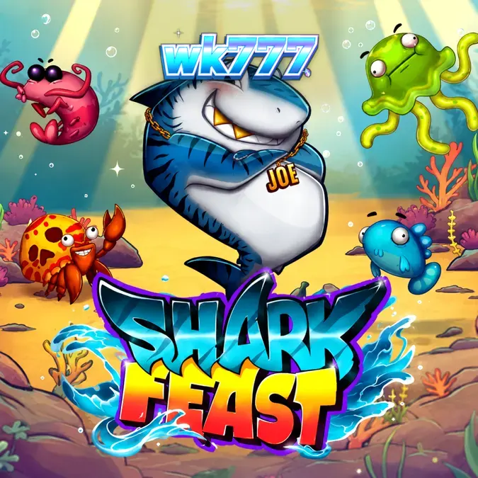 Makulay na underwater theme ng Shark Feast slot